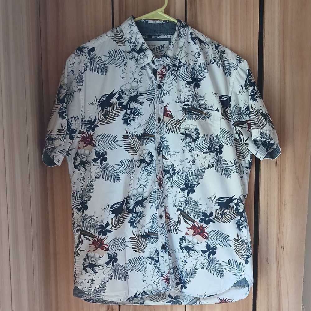 Men's Tropical Print Short Sleeve Shirt